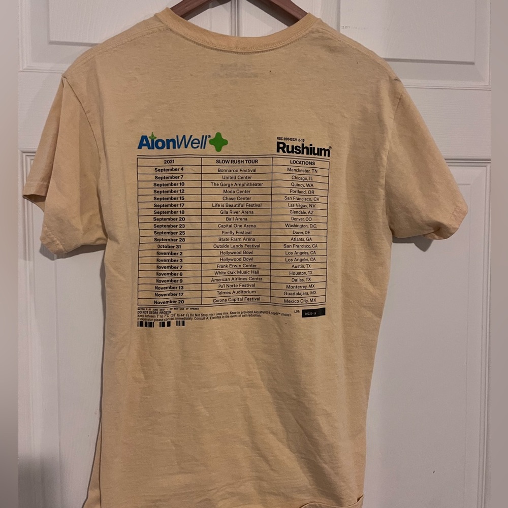 Tame Impala Slow Rush Tour Rushium Shirt View 2